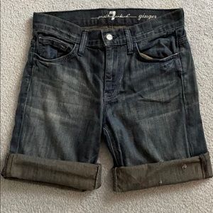 7 for all mankind ginger size 25 jean shorts